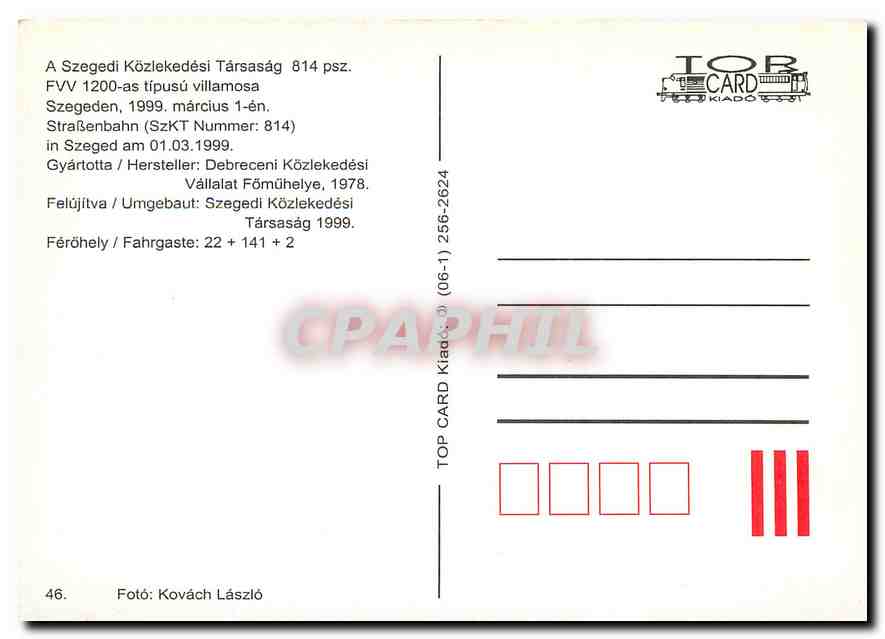 CPM Szegedi FVV 1200 — Rückseite