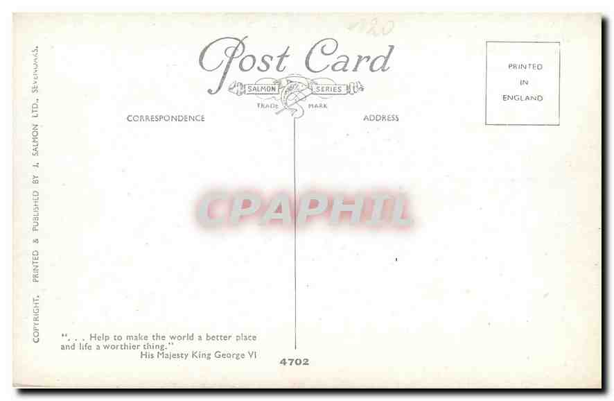 CPM The Golden Arrow Soutehern Railway  — Verso