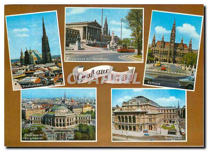 CPM Gruss aus Wien Tramway
