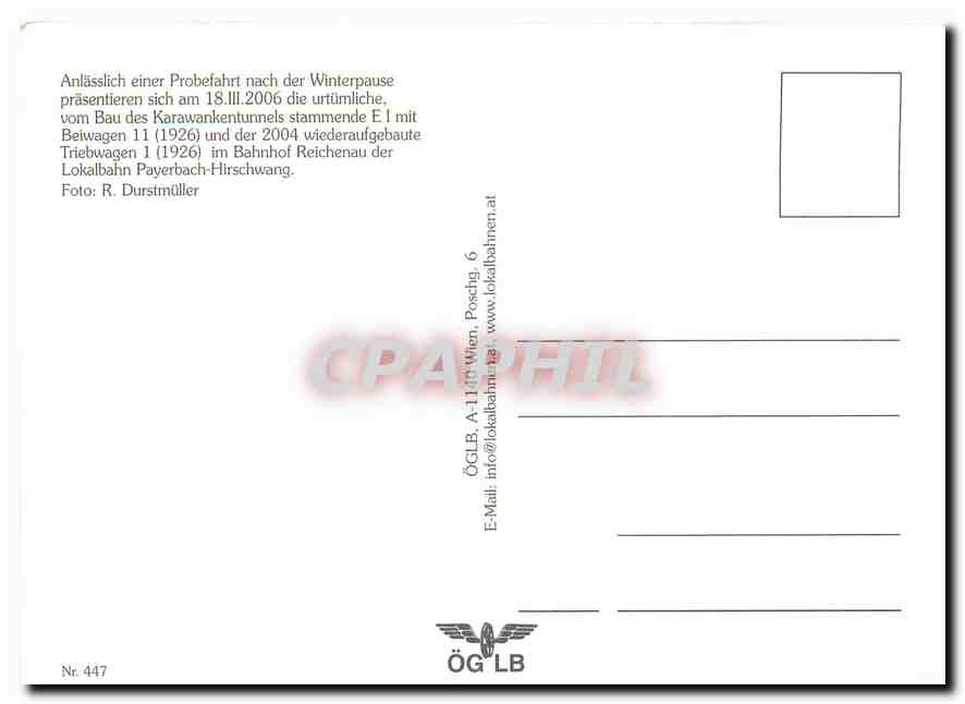 CPM Reichenau Payerbach — Rückseite