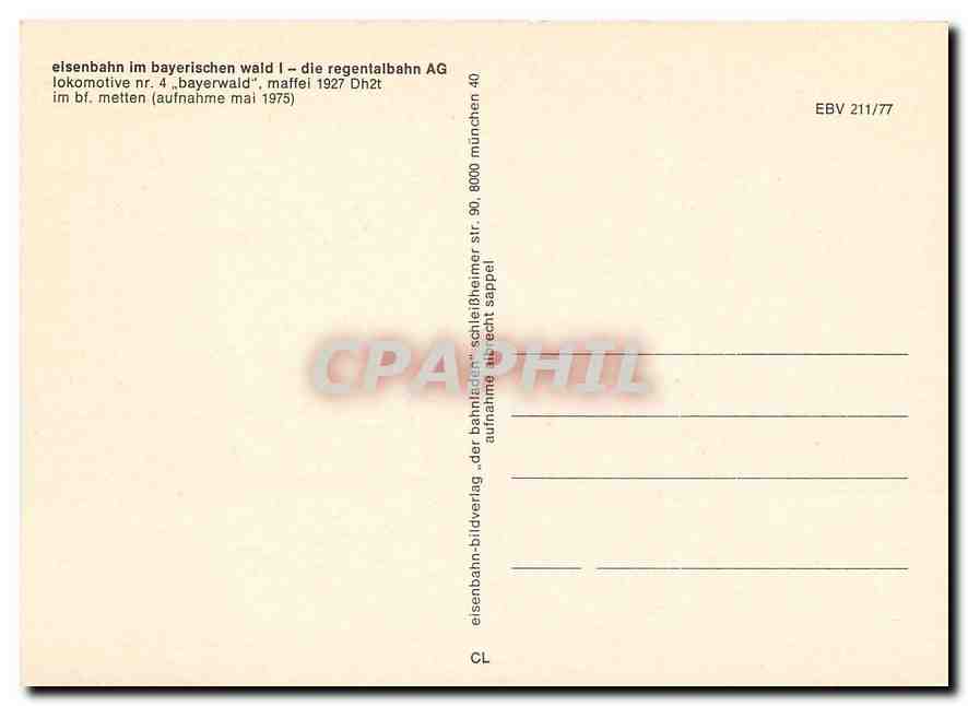 CPM Locomotive Bayerwald  — Verso