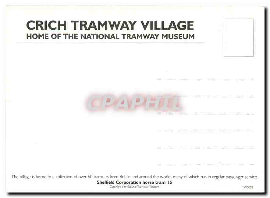 CPM Crich Tramway Village Home of the Tramway Museum — Rückseite