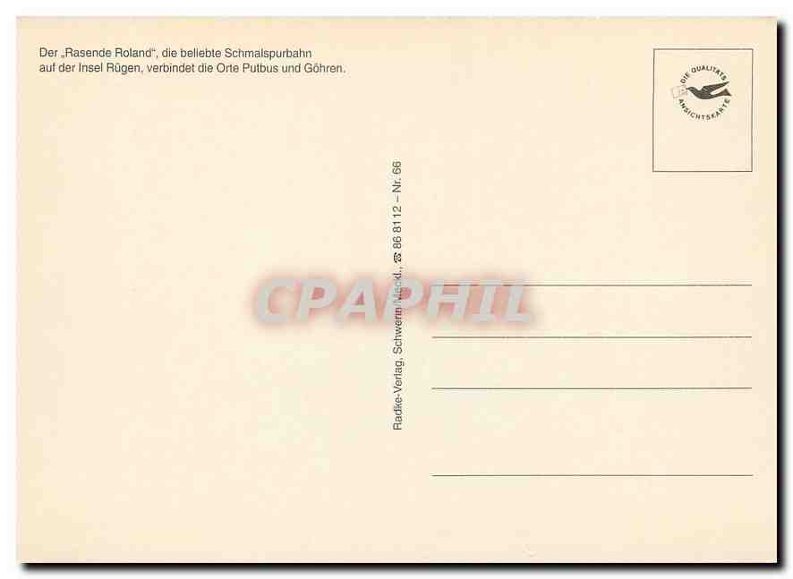 CPM Der Rasende Rland — Verso