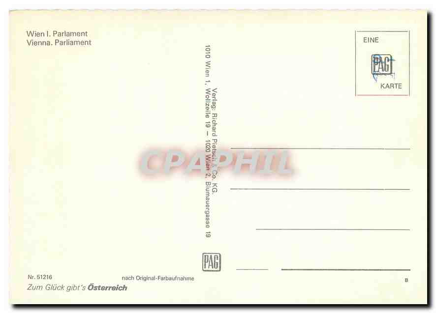 CPM Wien Parlament  — Verso