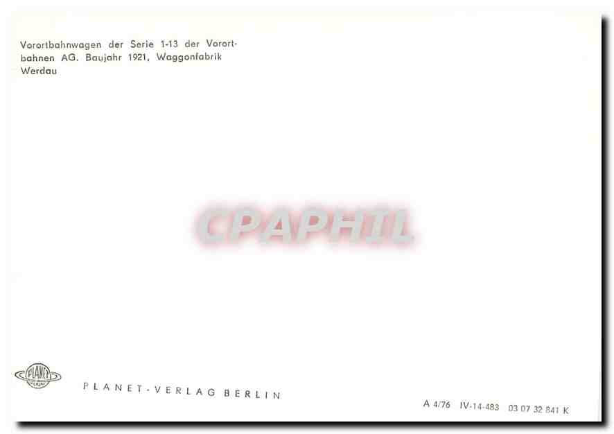 CPM Serie 1 13 Werdau — Rückseite