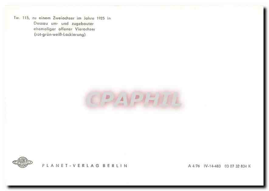 CPM Dessau 1926  — Back