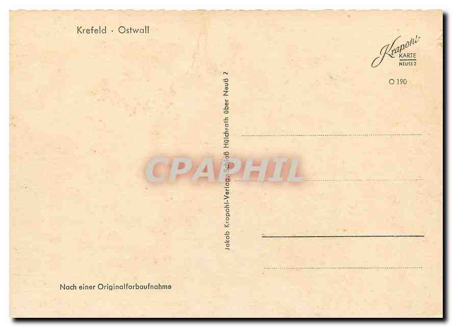 CPM Krefeld Ostwall  — Verso