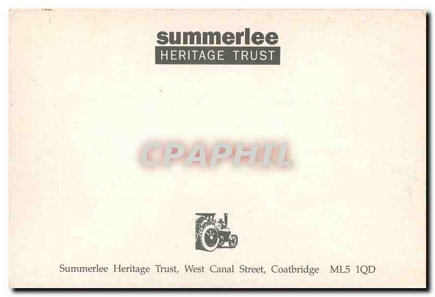 CPM Summerlee Heritage Trust West Canal Street Coatbridge  — Back