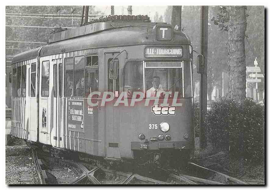 CPM Gros plan sur le Mongy Tramway articule Duwag 375 Station Brossolette a Marc en Baroeul