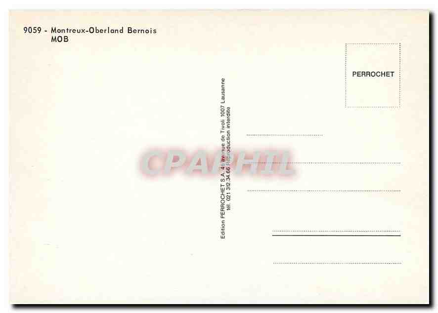 CPM Montreux Oberand Bernois  — Back