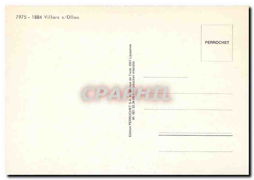 CPM Villars Ollon  — Verso