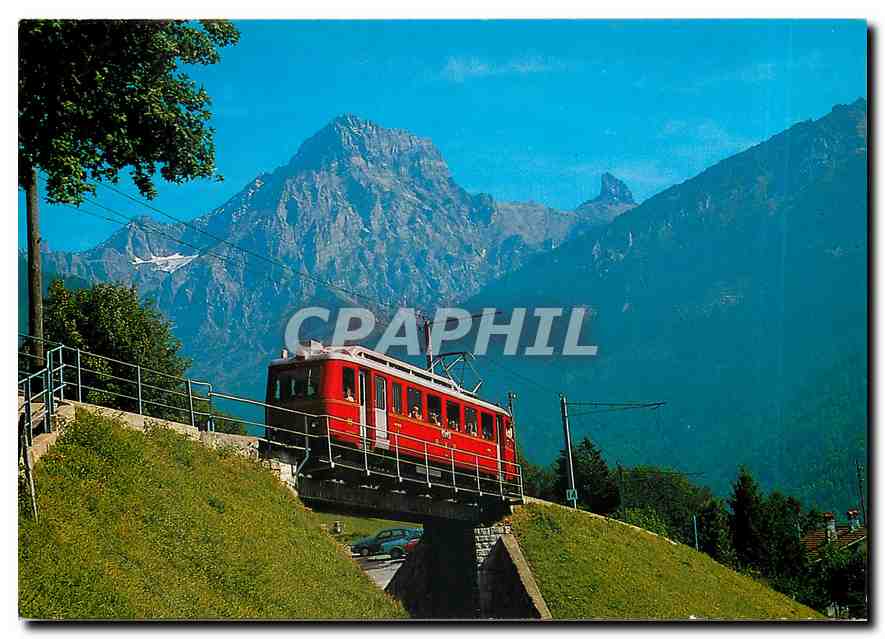 CPM Villars Le train Bex Villars Bretaye avec les Muveran
