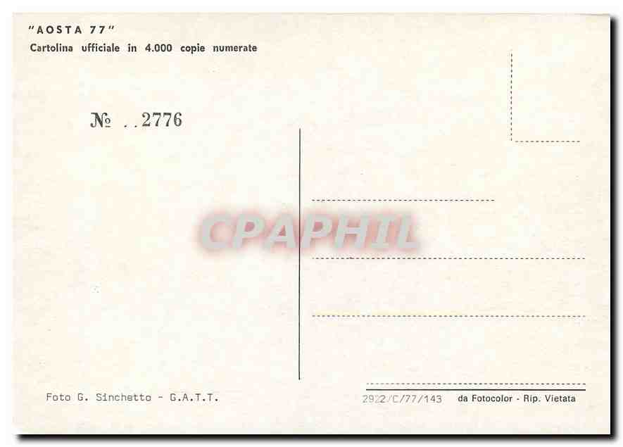 CPM Aosta 77  — Verso