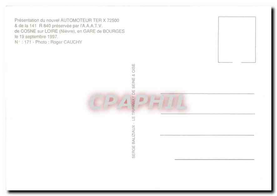 CPM Automoteur Ter X 72500  — Verso