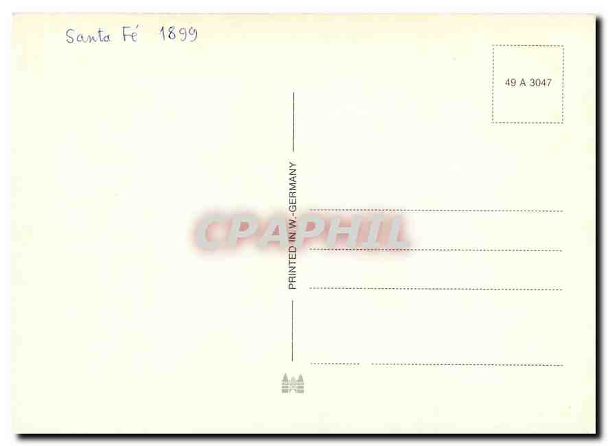 CPM Santa Fe 1899  — Verso