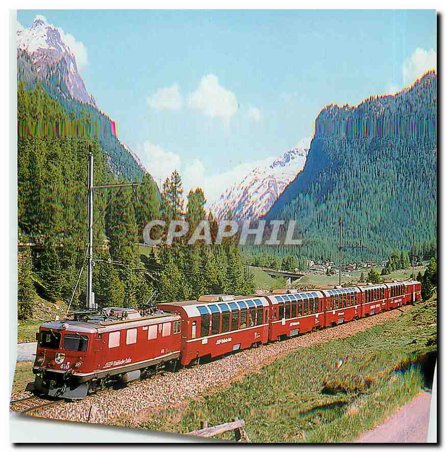 CPM Rhatische Bahn Zug 500 bei Pontresina