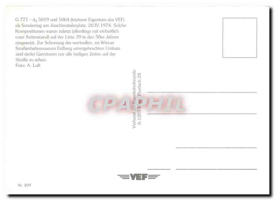 CPM G777 D2 5019 und 5064 als Sonderzug am Joachimstalerplatz  — Verso