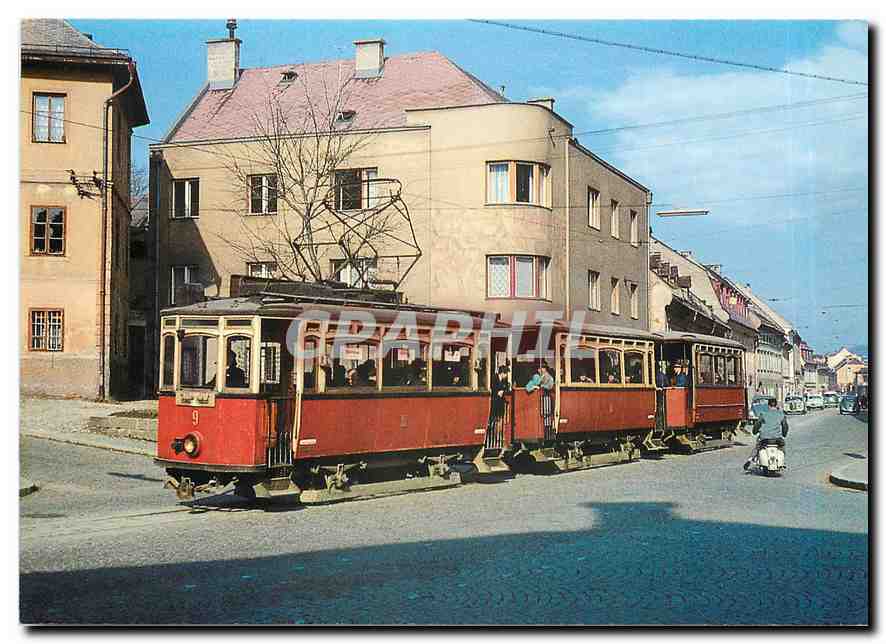 CPM Klagenfurter Strassenbahn Motorwagen 9 mit den Anganwagen 58 und 52 