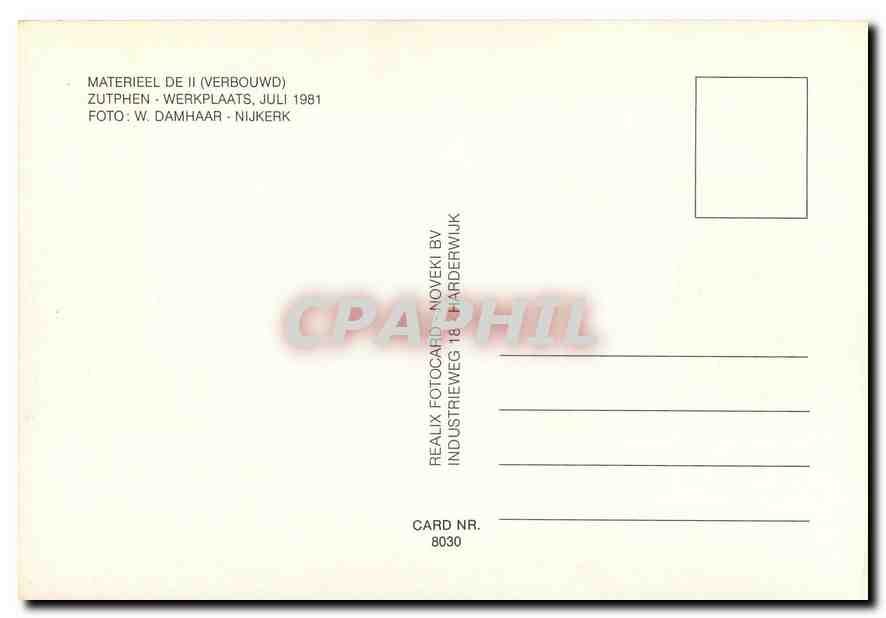 CPM Materieel de II Verbouwd Zutphen Werkplaats  — Verso