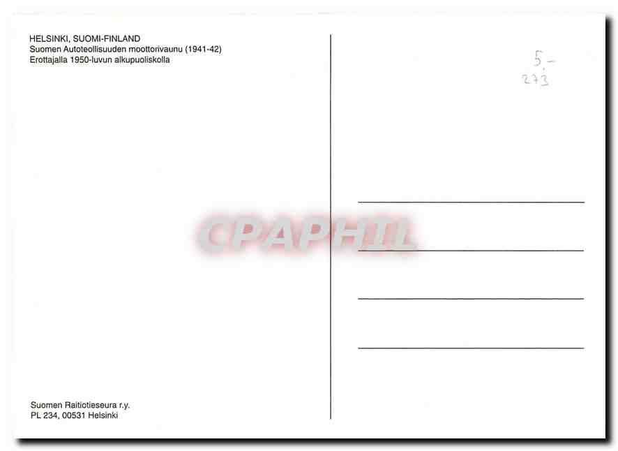 CPM Helsinki Suomi Finland  — Verso