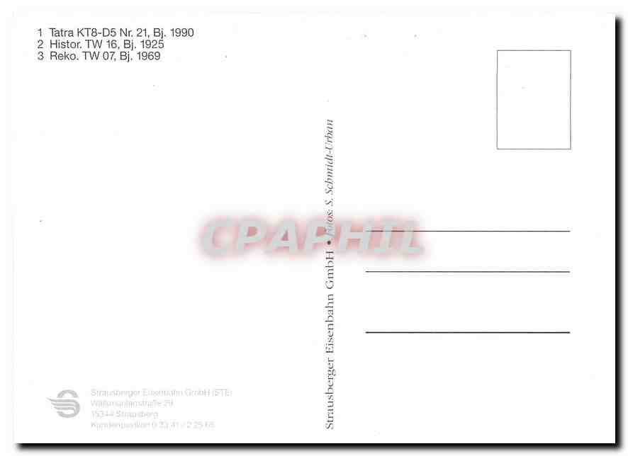 CPM Tatra KT8 D5 Nr 21  — Verso