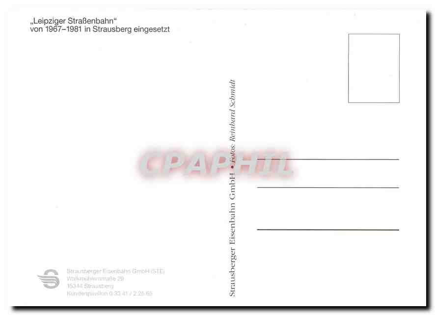 CPM Strausberger Eisenbahn seit 1893  — Verso