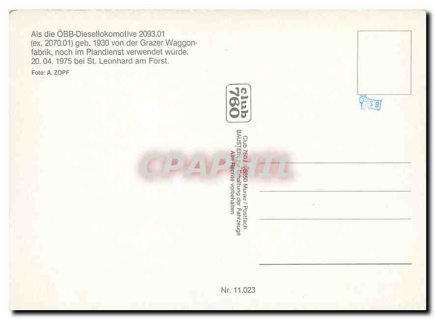 CPM OBB Locomotive 2093 01  — Verso