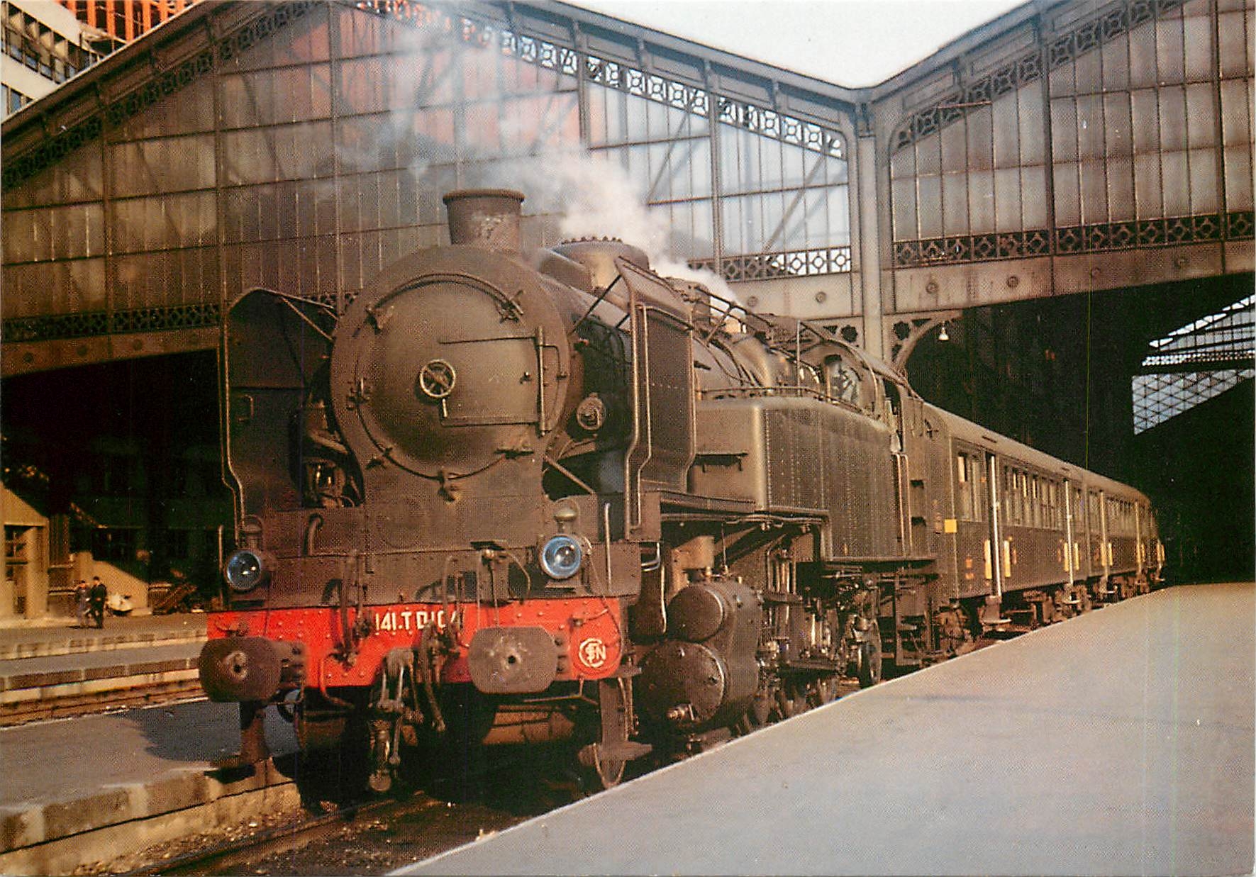 CPM Locomotive a Vapeur 141 TD 104 