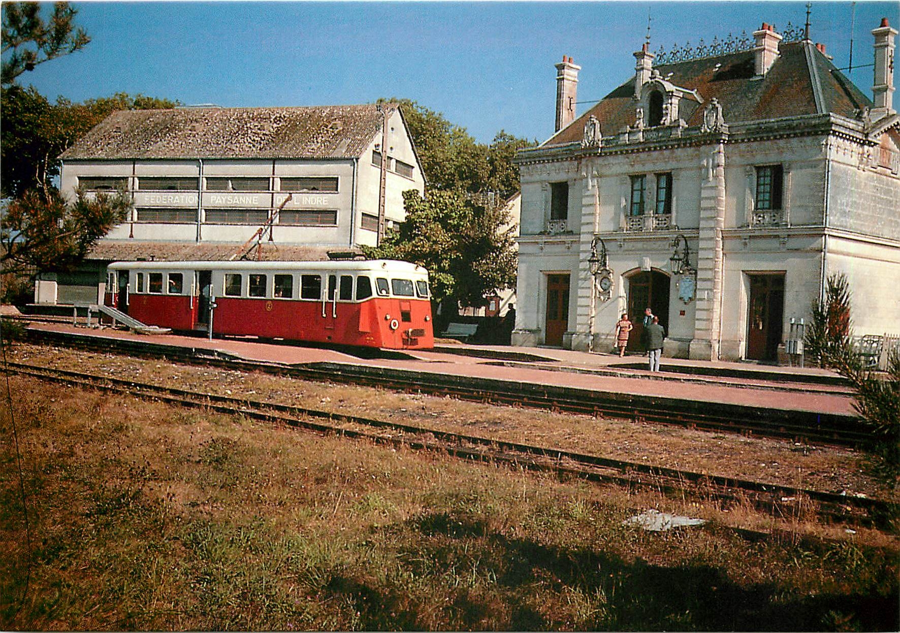 CPM Chemin de Fer du Blanc a Argent Valencay Indre Autorail de Dion Bouton OC2 N 205 