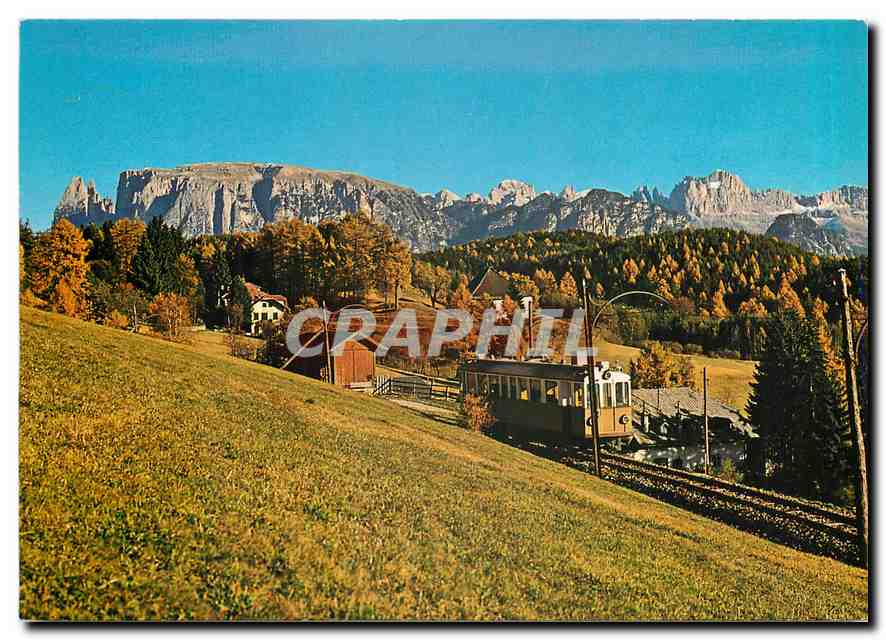 CPM Die Rittnerbahn mit Schlern und Rosengarten 