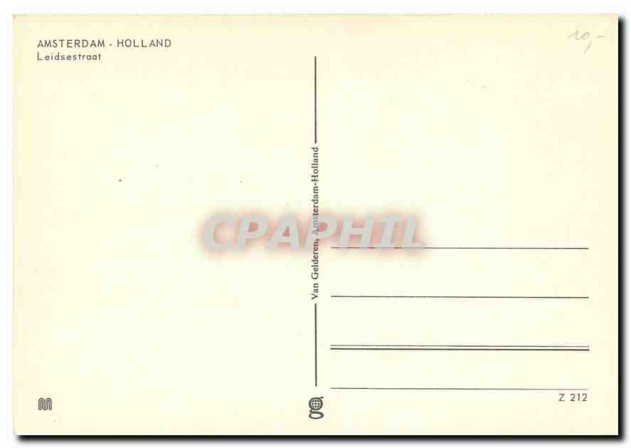 CPM Amsterdam Holland Leidsestraat  — Verso