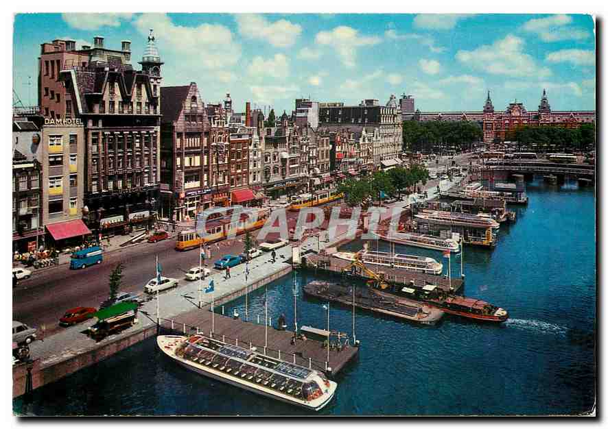 CPM Amsterdam Holland Damrak with Central Station 