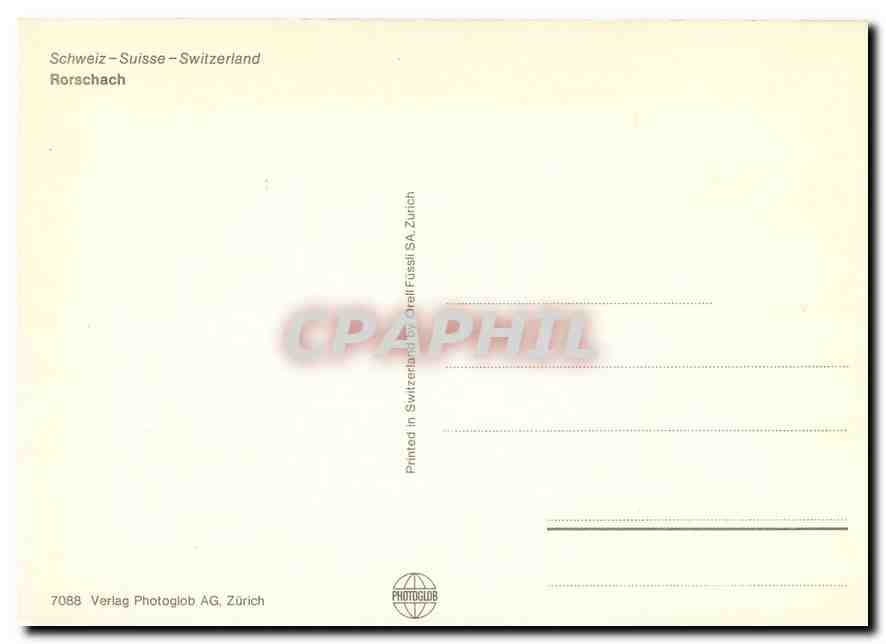 CPM Switzerland Rorschach  — Verso