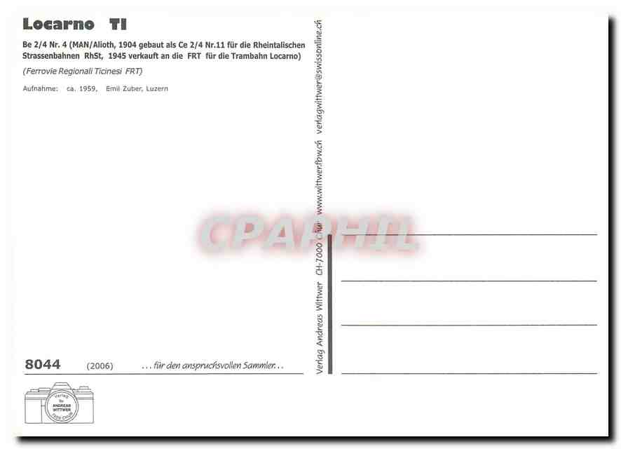 CPM Locarno Ti Be 2 4  — Verso