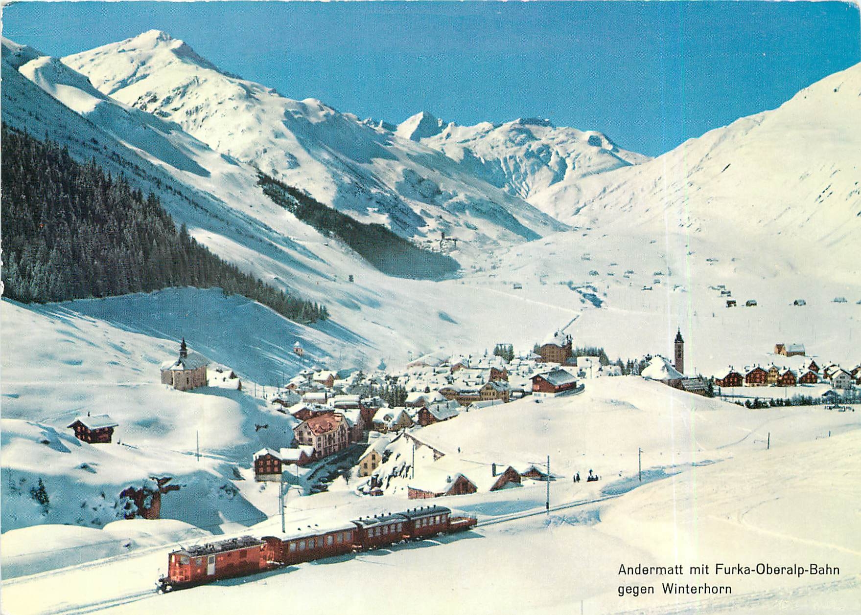CPM Andermatt mit Furka Oberalp Bahn gegen Winterhorn 