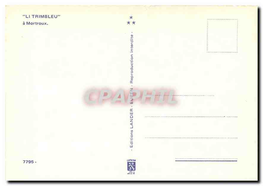 CPM Li Trimbleau a Mortroux  — Verso
