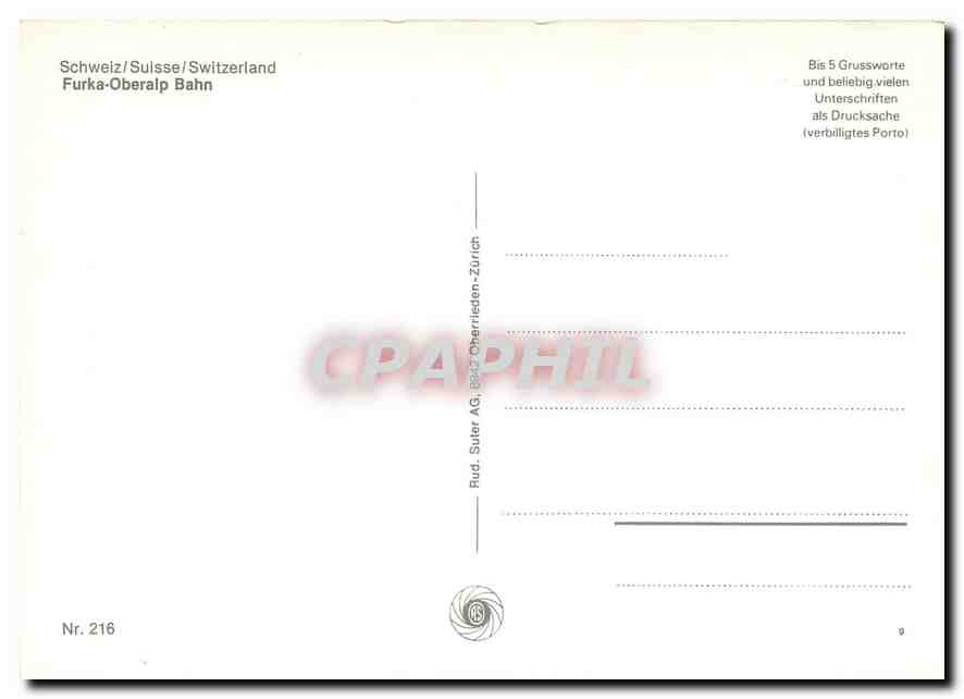 CPM Furka Oberalp Bahn  — Verso
