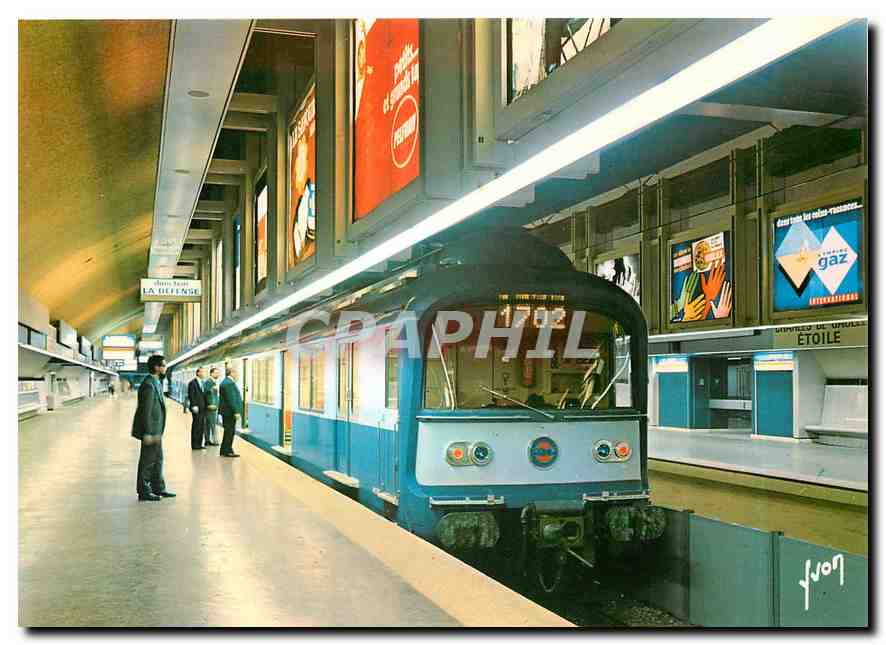 CPM Paris Reseau Express Regional Station Charlles de Gaulle Etoile 