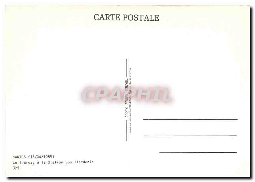 CPM Nantes Le tramway a la Station Souillarderie  — Verso