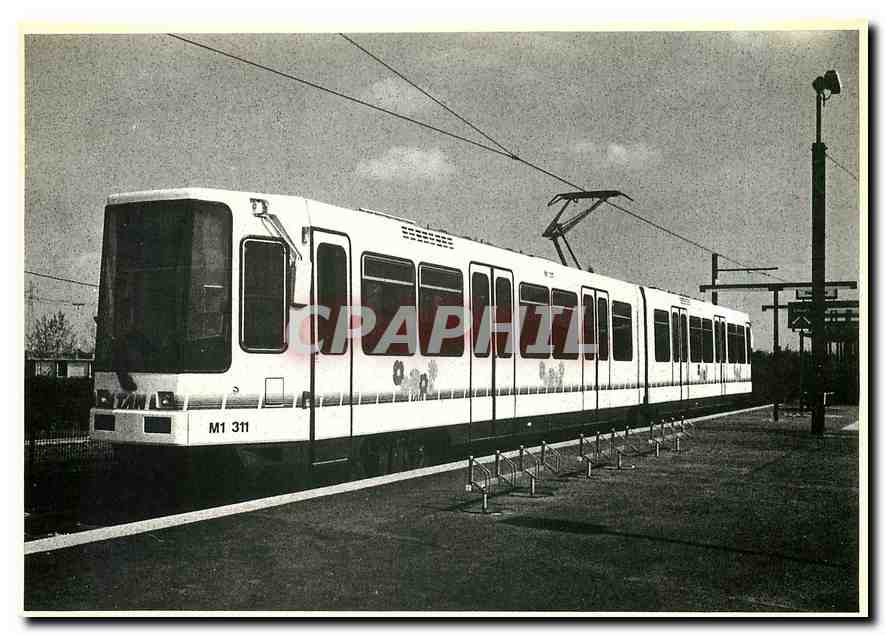 CPM Nantes Le tramway au terminus Haluchere 