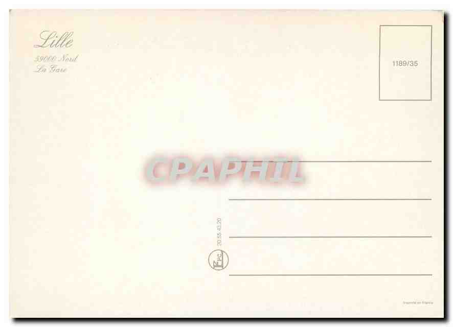CPM Lille Gare  — Verso