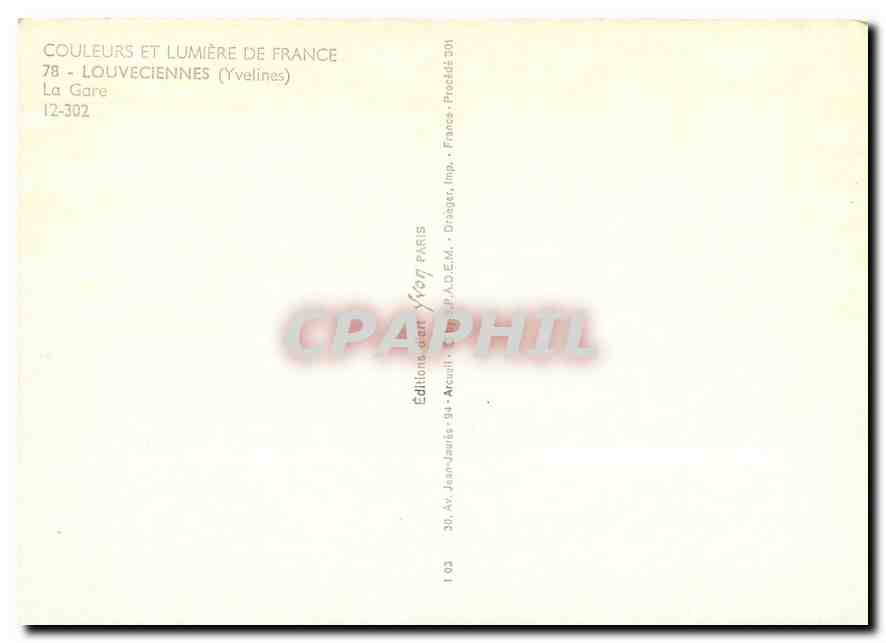CPM Louveciennes Yvelines  — Verso