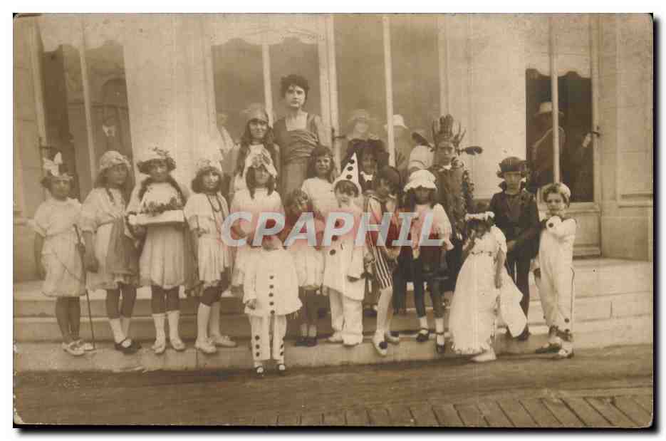 CPA CArte Photo Clowns cirque CArnaval FEte Folklore SUPERBe
