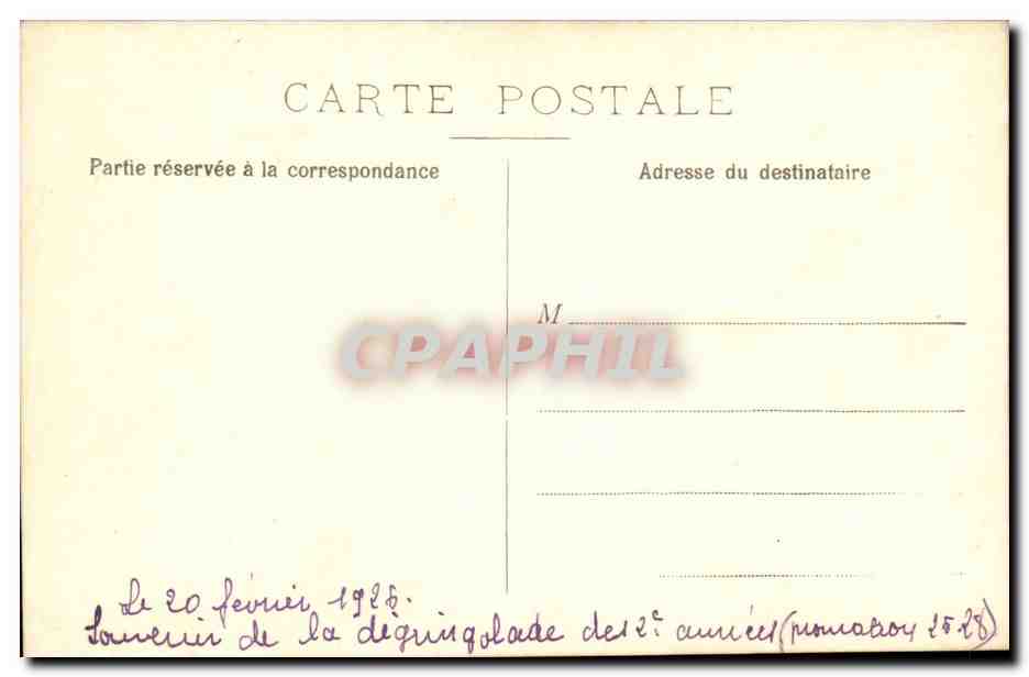 CPA CArte Photo le 20 fevreir 1926 Souvenir de la degringolade des 2eme annees — Rückseite