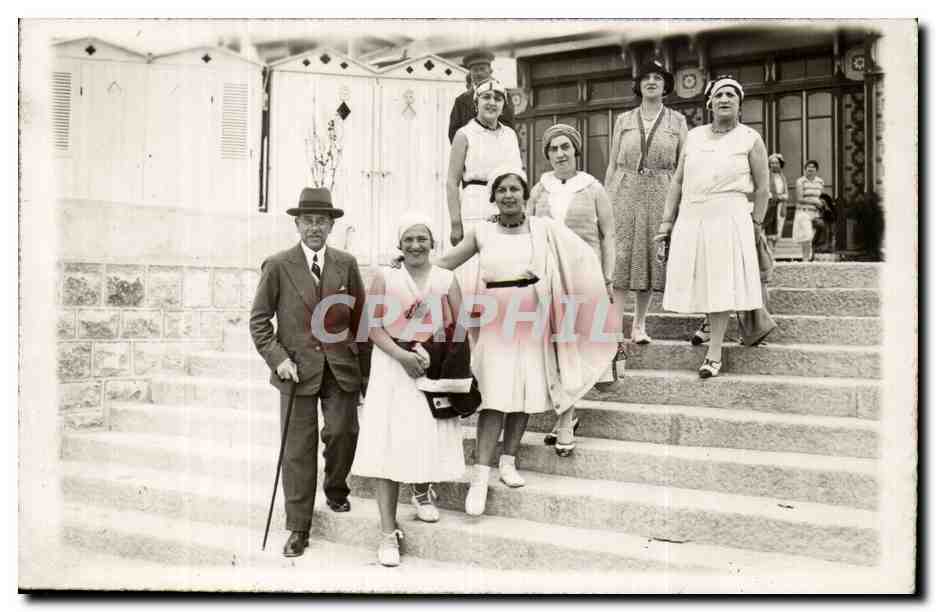 CPA CArte Photo SAitn Valery en Caux Aout 1930 Famille