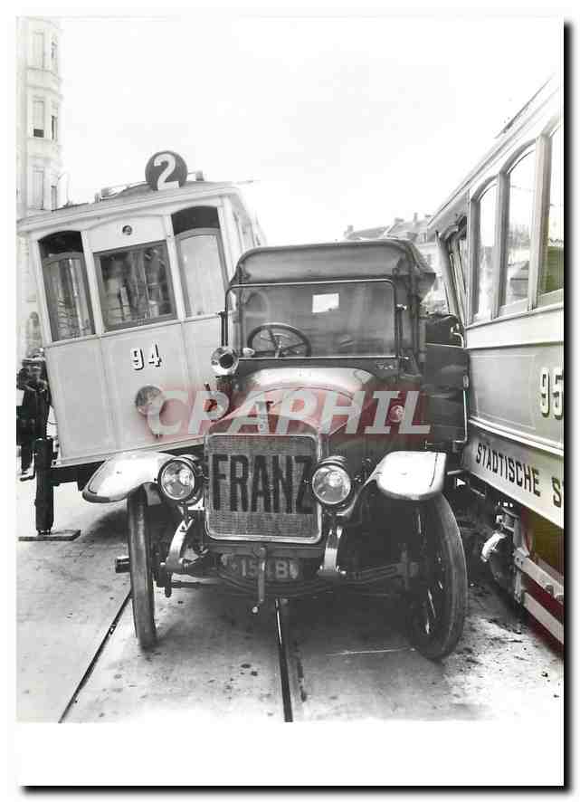 CPM verein tram-museum zuerich Franz-Lastwagen in Bedraengnis der StStZ-Motorwagen Ce 2/2 94 und 95