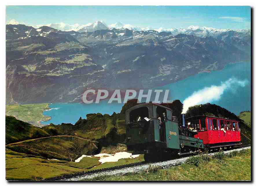 CPM Brienz-Rothorn-Bahn 2349m Blick auf Brienzersee und Berner Alpen
