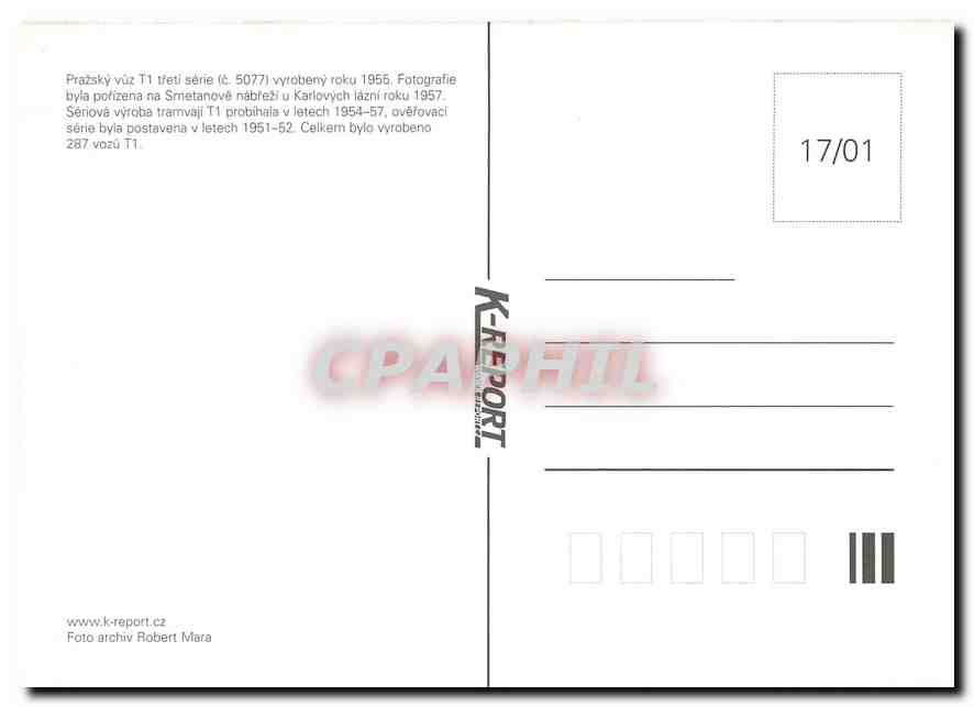 CPM Tramway Tatra Smichov — Verso