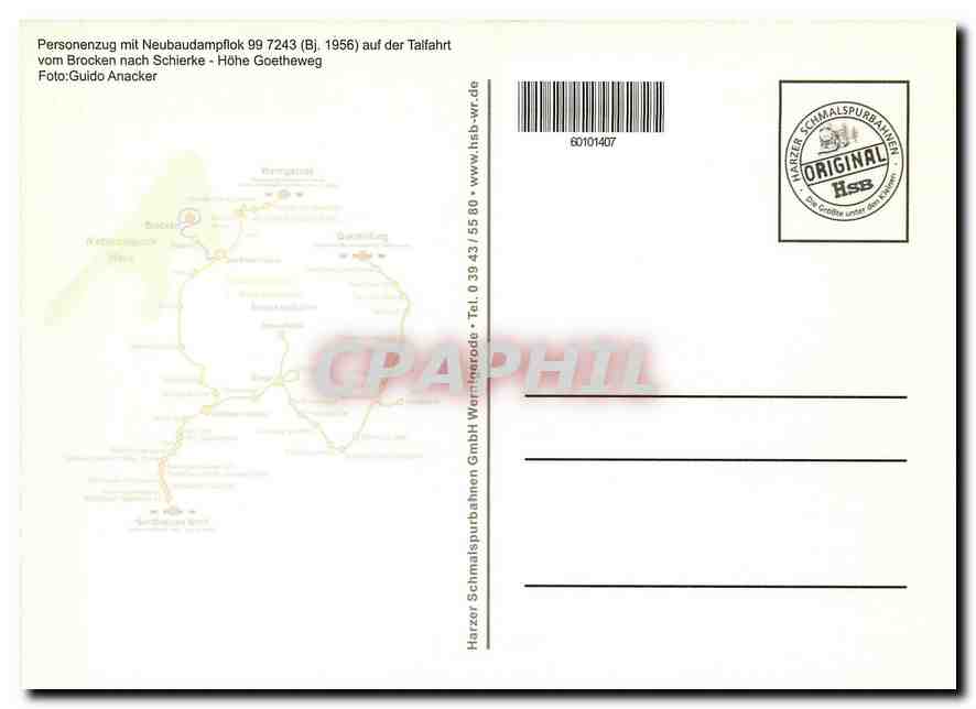 CPM Personenzug mit Neubaudampflok 99 7243 — Verso