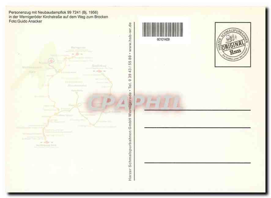 CPM Personenzug mit Neubaudampflok 99 7241 — Verso